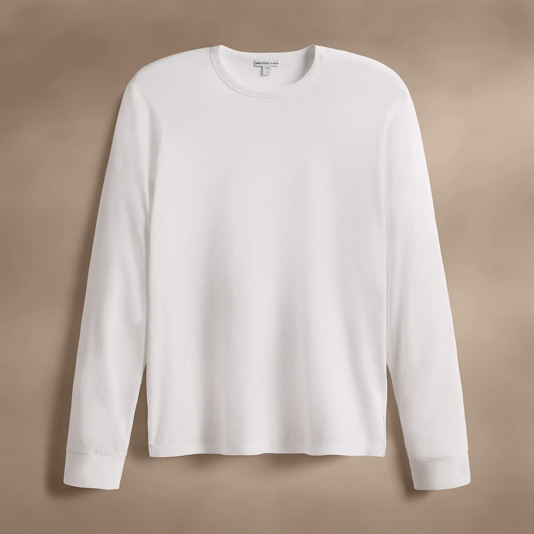 Heavy Luxe Jersey Long Sleeve - White sold by James Perse