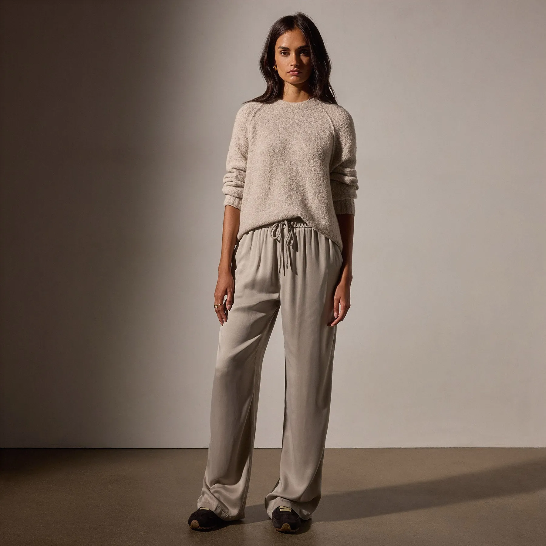 Satin Wide Leg Pant - Putty Pigment sold by James Perse product image thumbnail 3