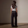 Satin Wide Leg Pant - Black sold by James Perse
