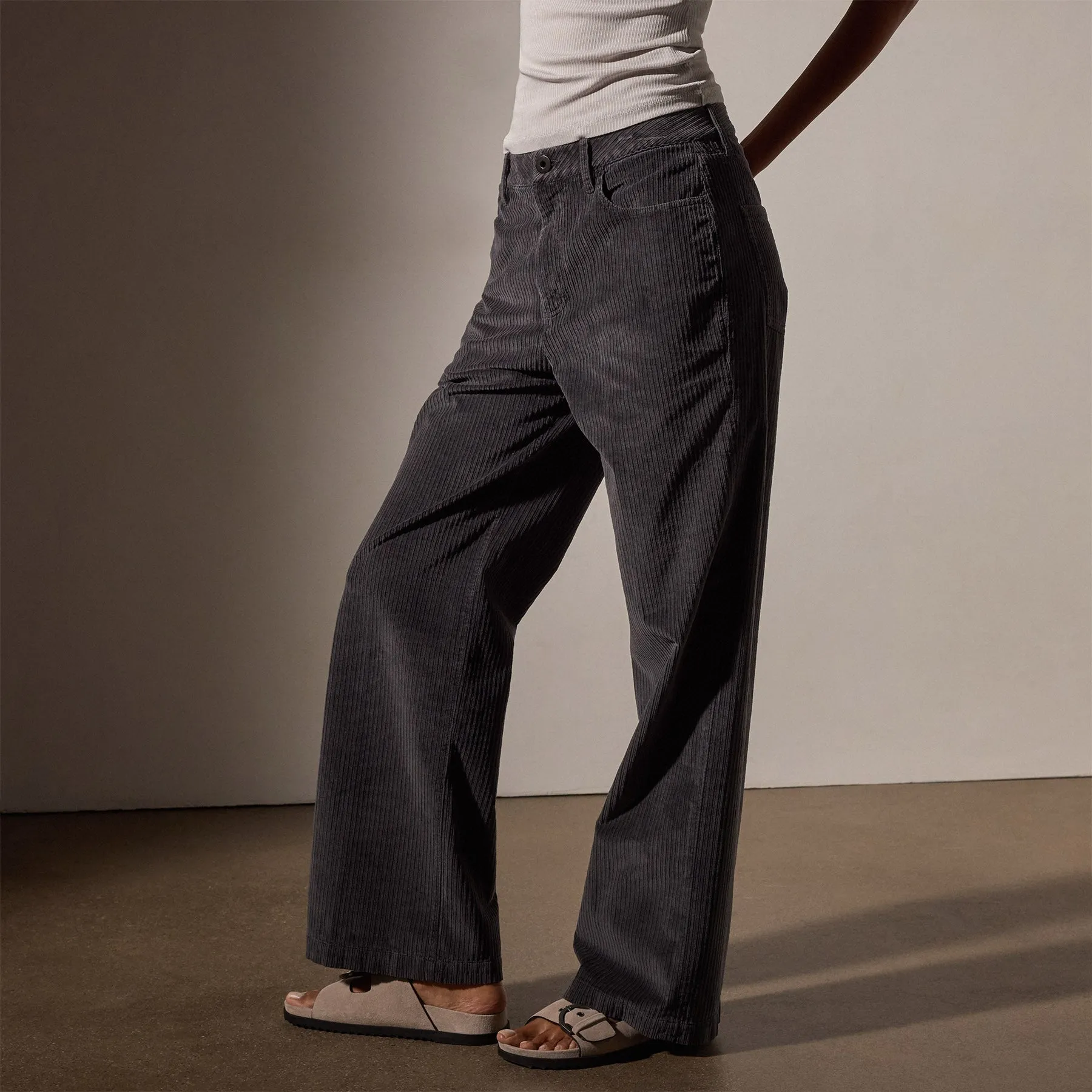 Corduroy Straight Leg Pant - Magma Pigment sold by James Perse product image thumbnail 2
