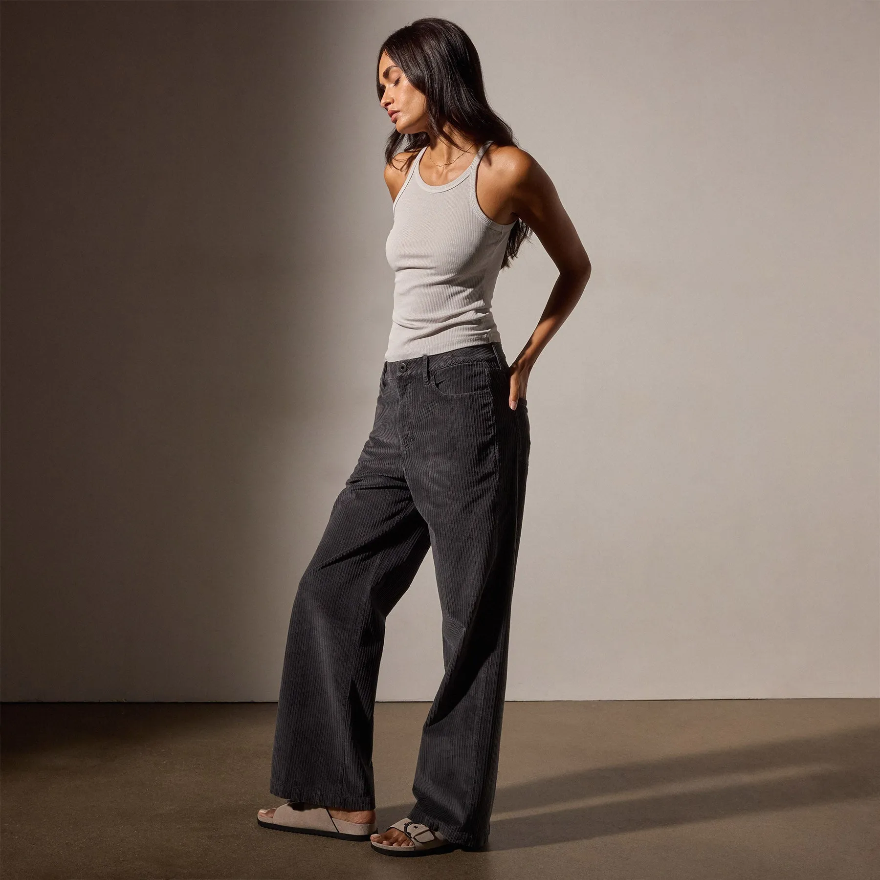 Corduroy Straight Leg Pant - Magma Pigment sold by James Perse