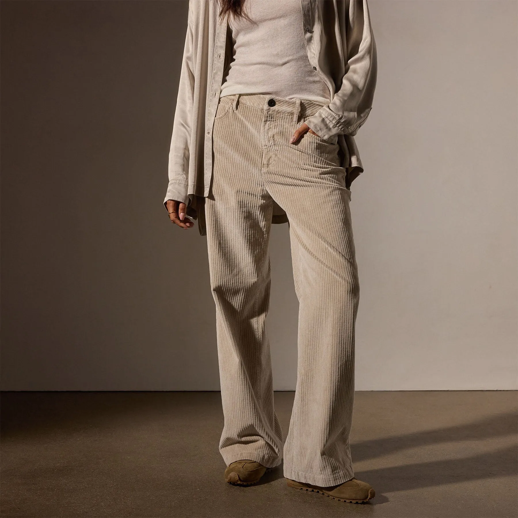 Corduroy Straight Leg Pant - Faint Pigment sold by James Perse product image thumbnail 2