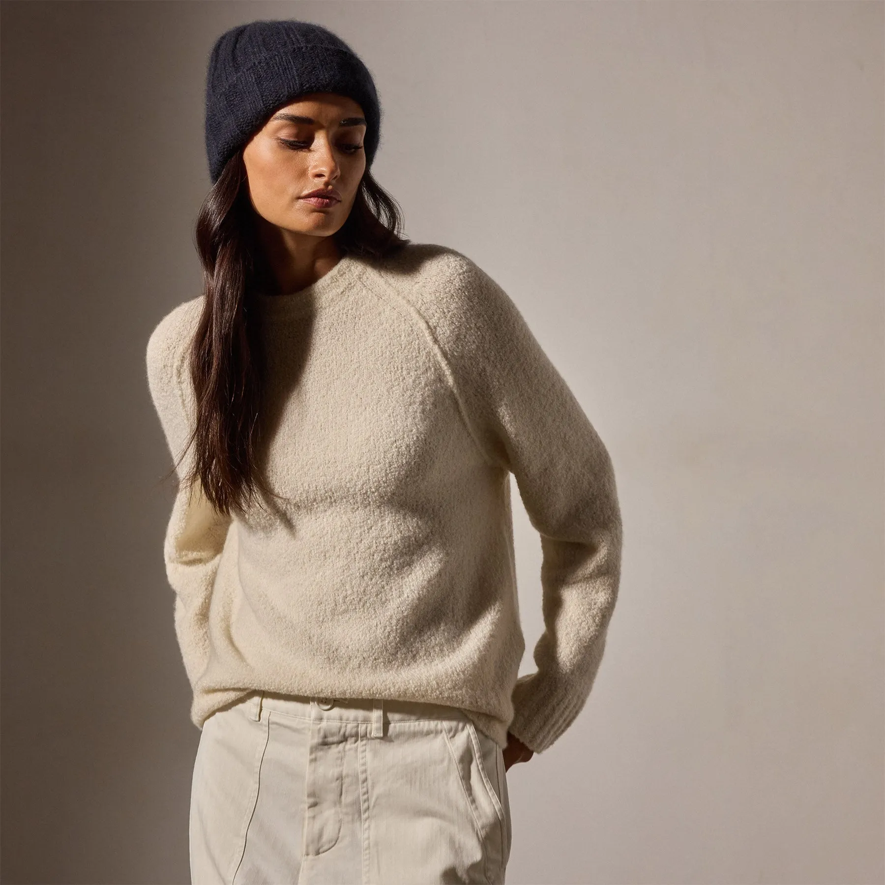 Cashmere Boucle Mock Neck - Ivory sold by James Perse product image thumbnail 2