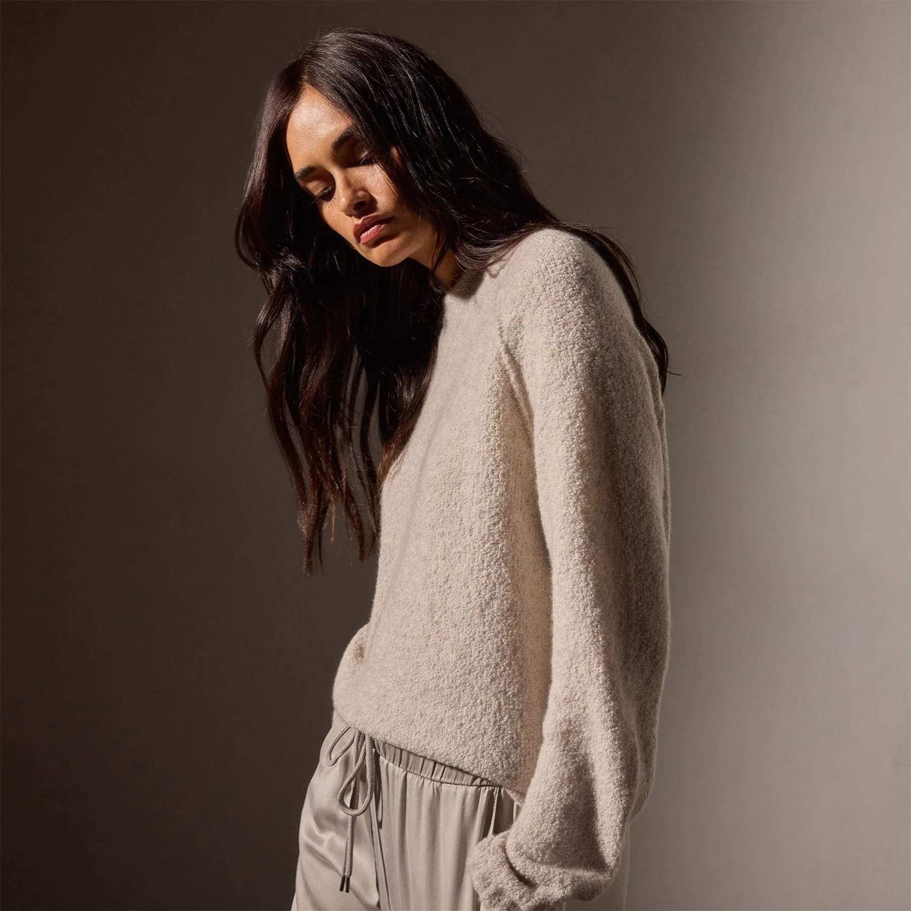 Cashmere Boucle Mock Neck - Hazel sold by James Perse