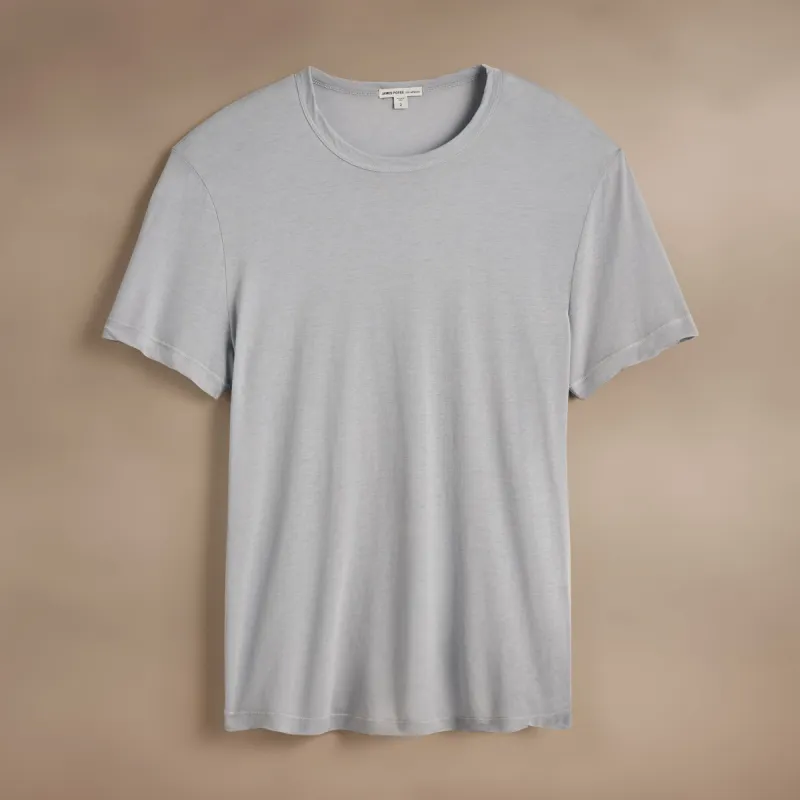 Clear Jersey Crew - Grey Glacier Pigment sold by James Perse