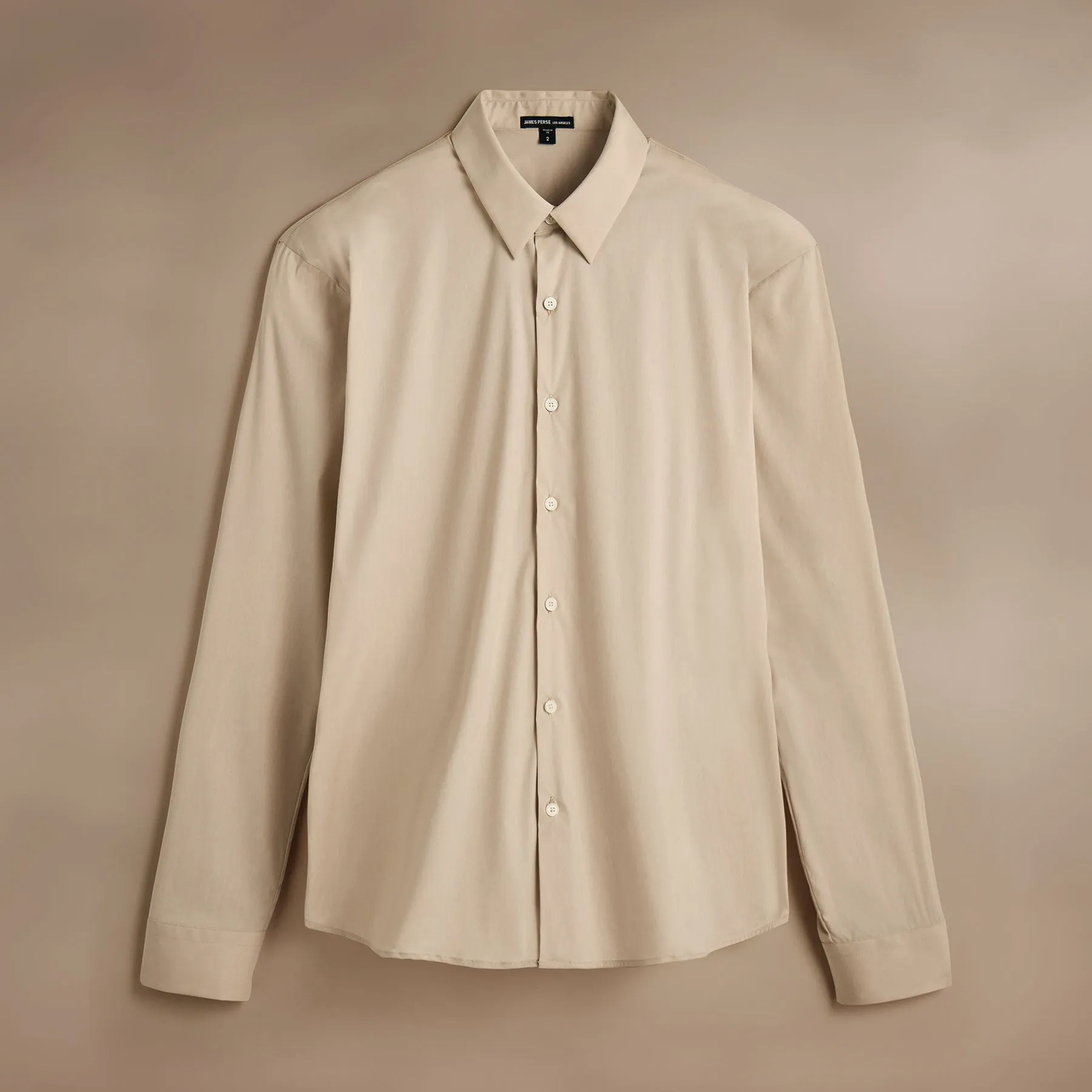 Matte Stretch Poplin Dress Shirt - Faint sold by James Perse