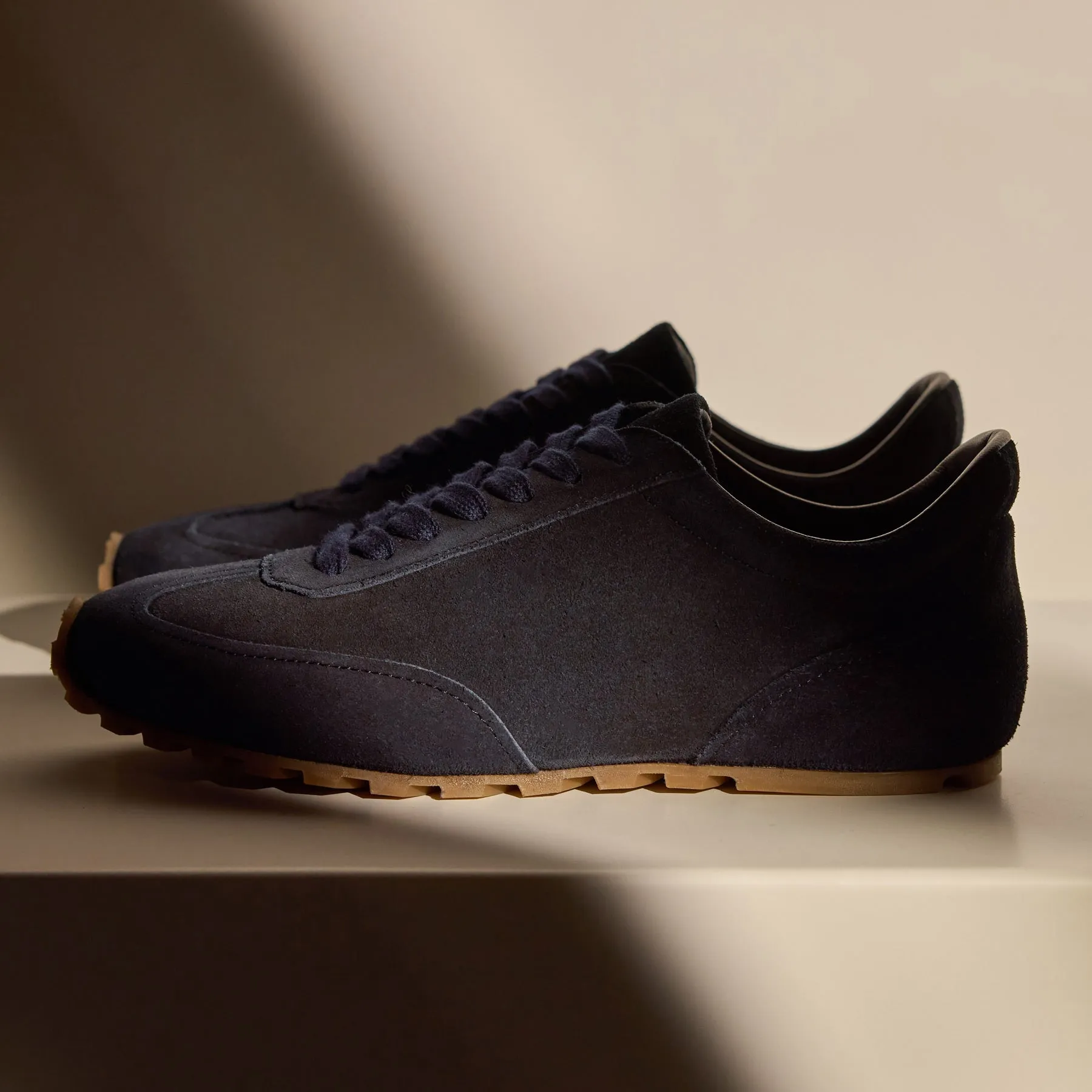 Women's Suede Low Running Sneaker - Navy sold by James Perse product image thumbnail 4