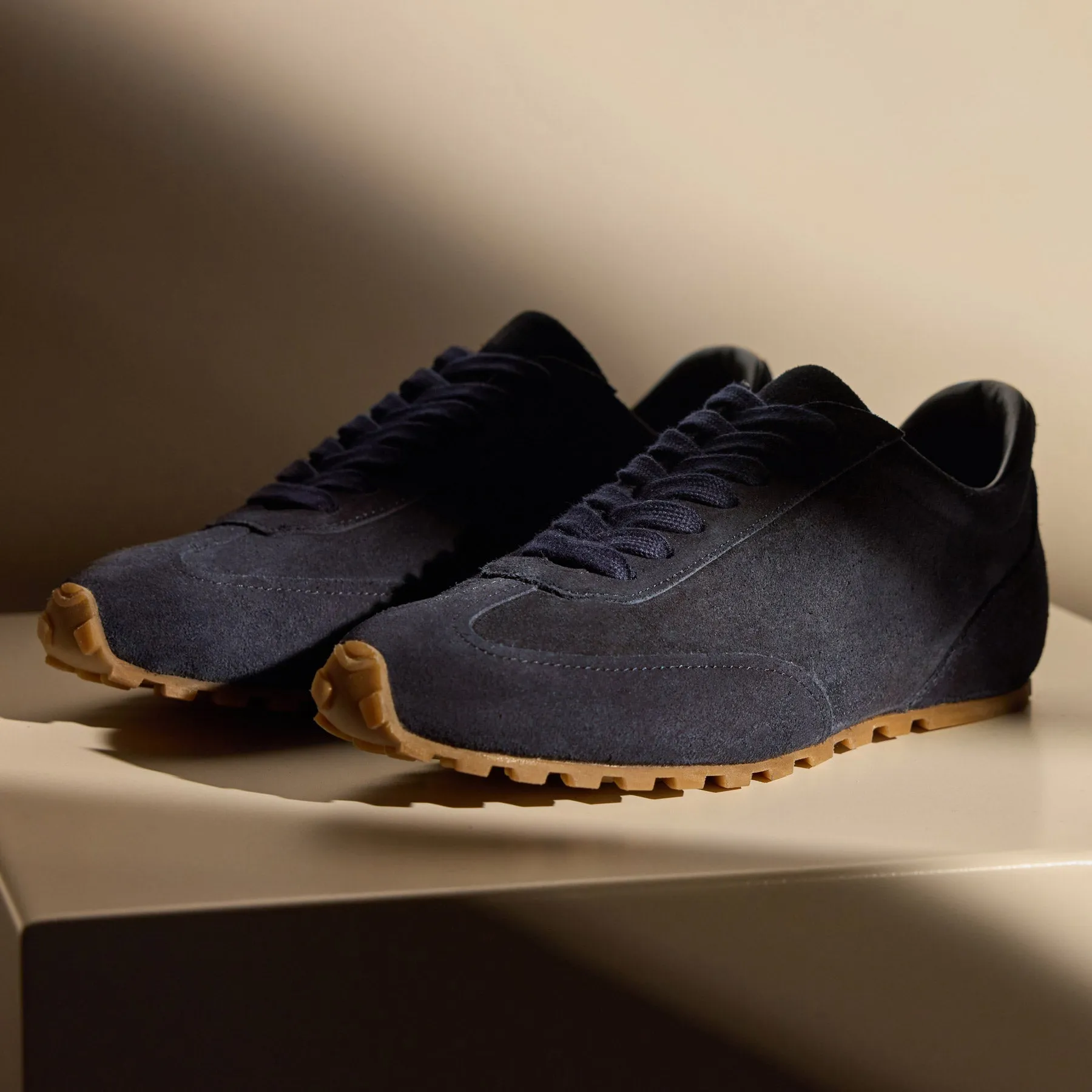 Women's Suede Low Running Sneaker - Navy sold by James Perse product image thumbnail 2