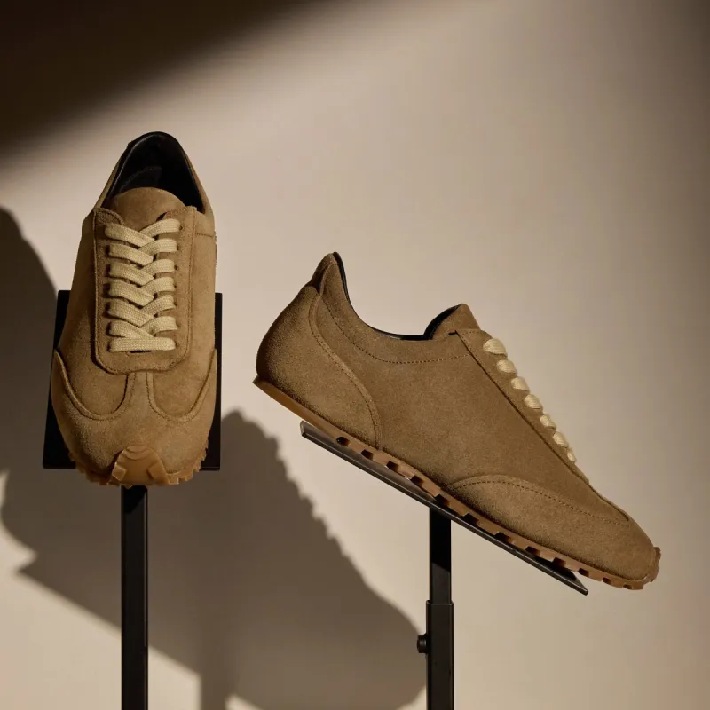 Women's Suede Low Running Sneaker - String sold by James Perse