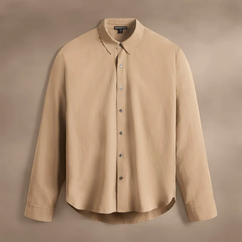 Matte Cabana Long Sleeve - Cashew sold by James Perse