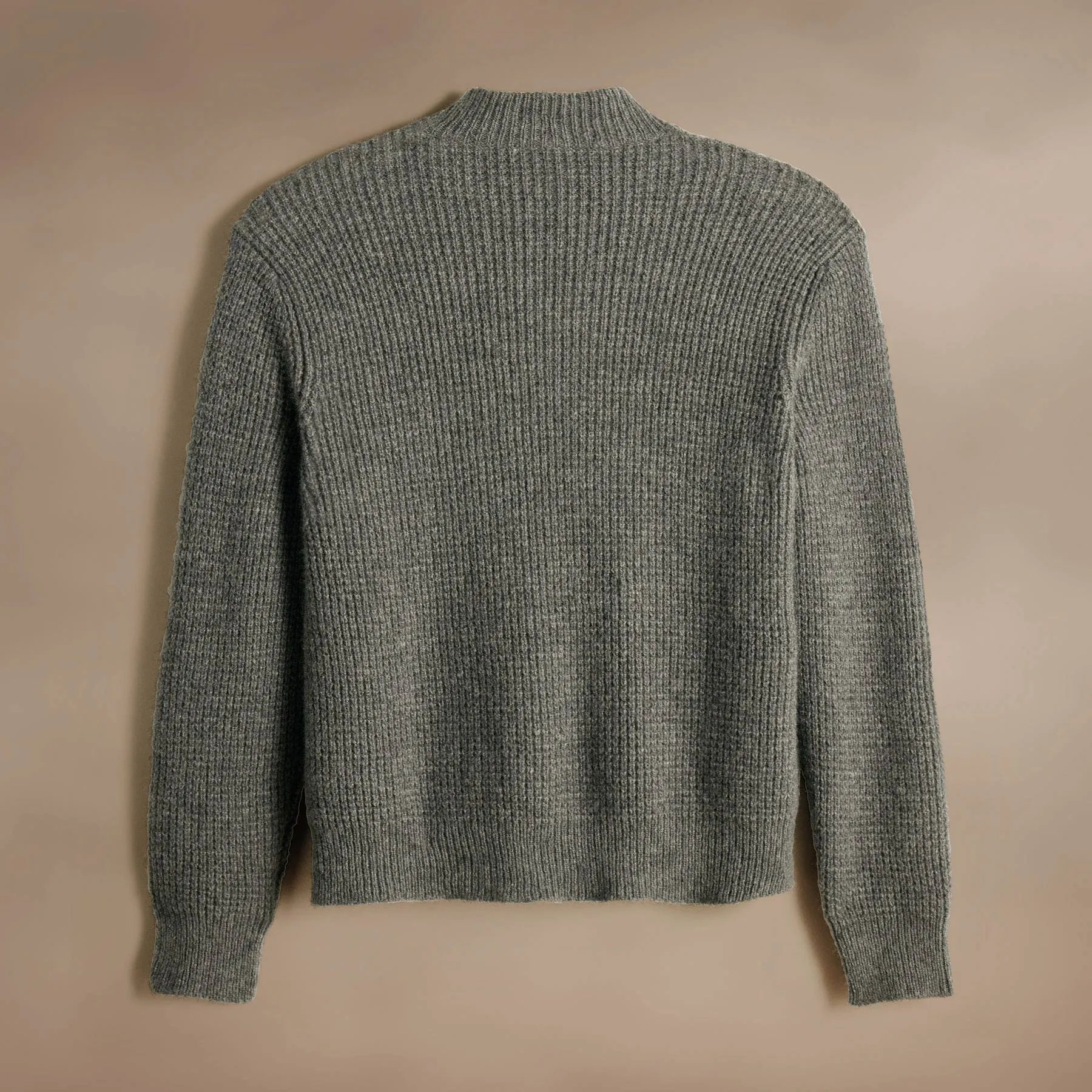 Lightweight Textured Cashmere Waffle Half Zip - Thunder sold by James Perse product image thumbnail 3