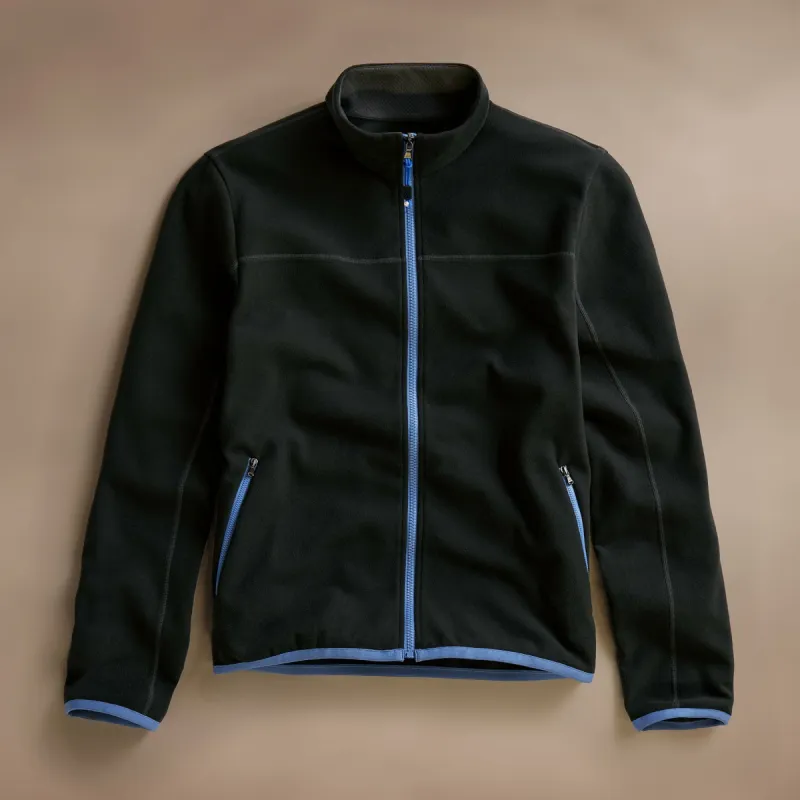 Brush Scuba Zip Front Sport Jacket  - Carbon/Blue sold by James Perse