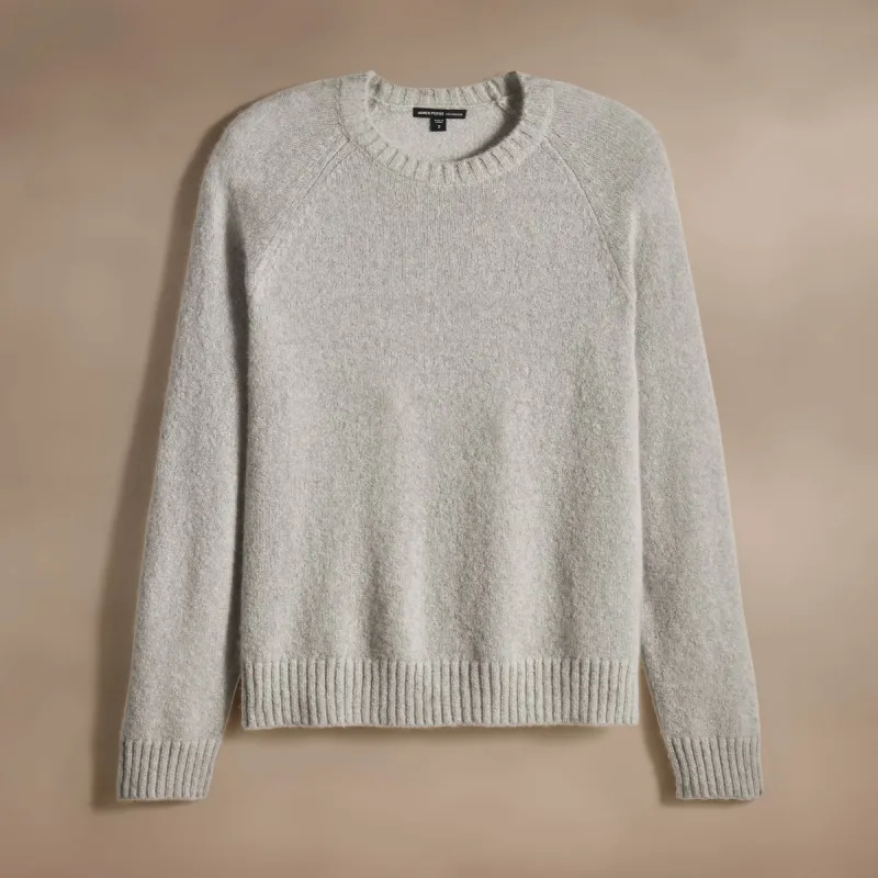 Lightweight Textured Cashmere Crew - Mist sold by James Perse