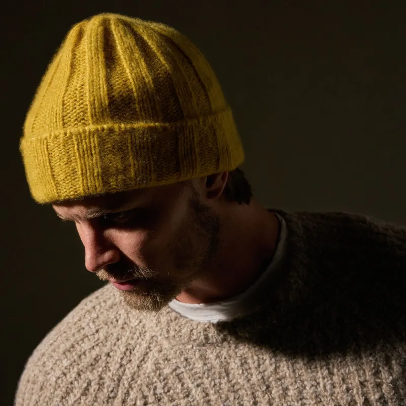 Textured Cashmere Beanie - Straw sold by James Perse