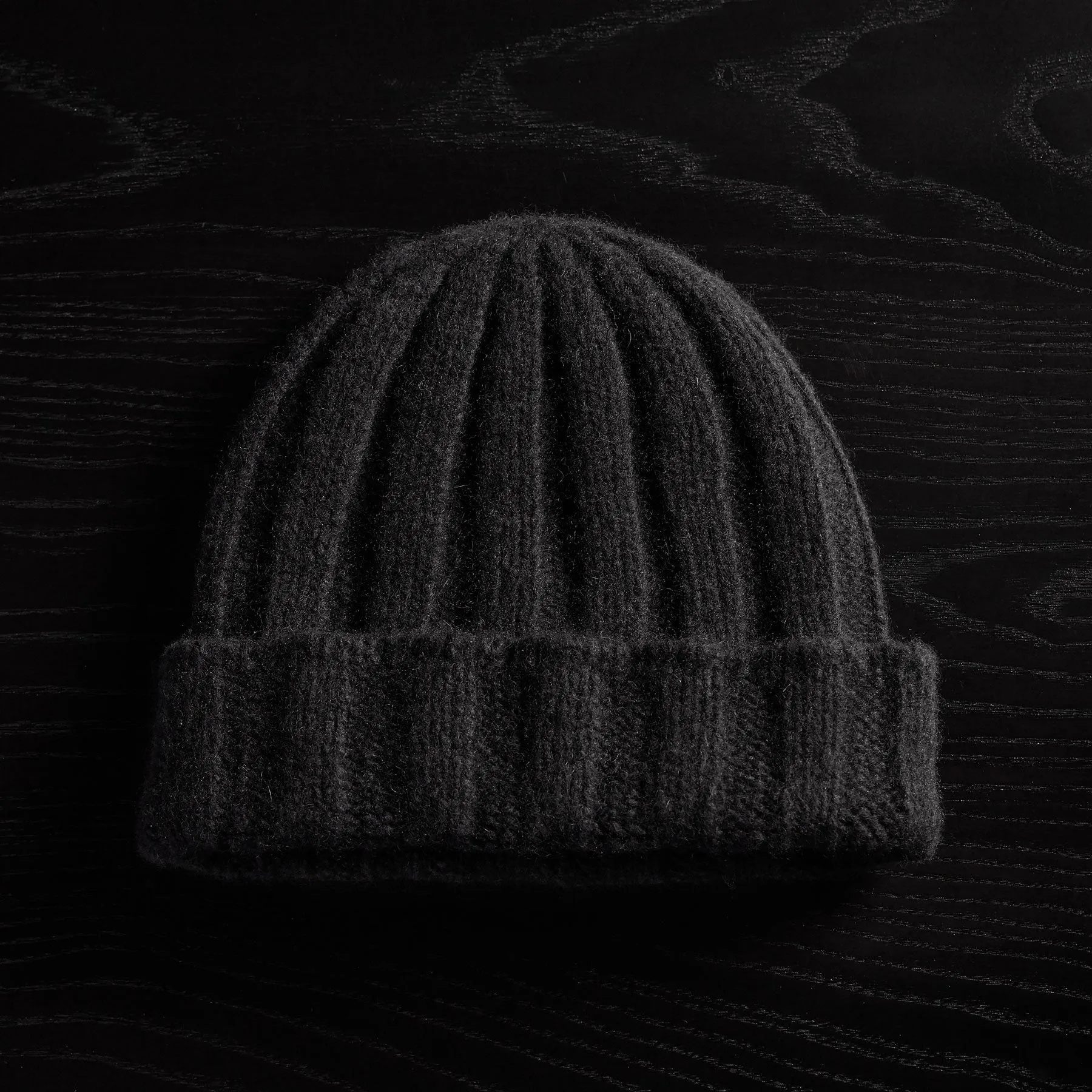 Textured Cashmere Beanie - True Black sold by James Perse