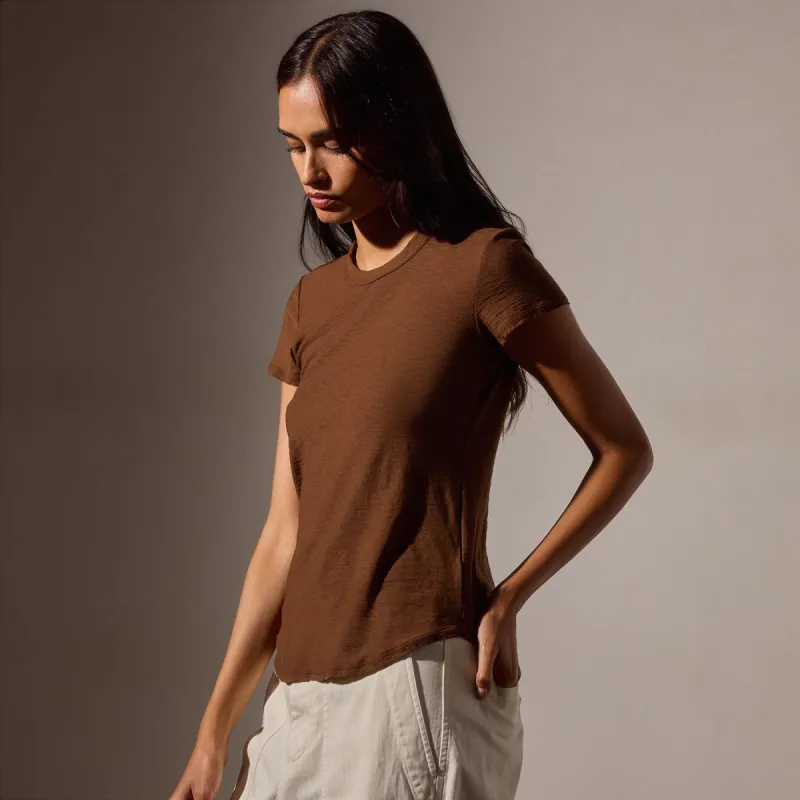 Sheer Slub Crew Neck Tee - Light Roast sold by James Perse