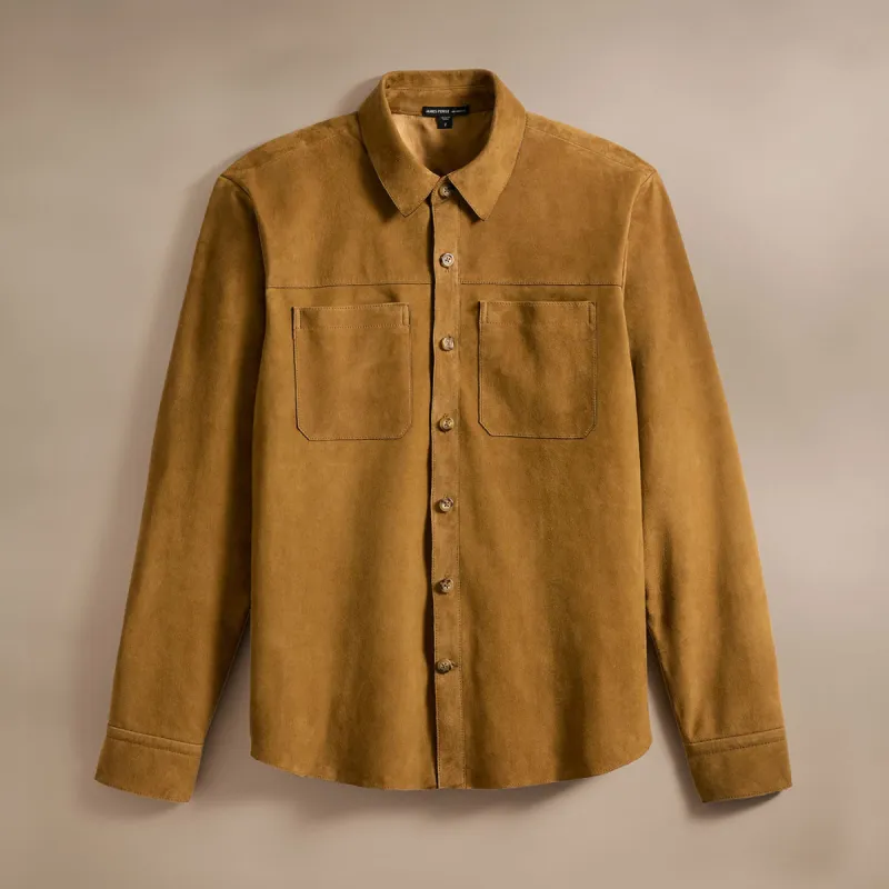 Suede Western Shirt - Tobacco sold by James Perse