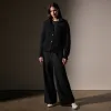 Cashmere Chunky Waffle Cardigan - True Black sold by James Perse