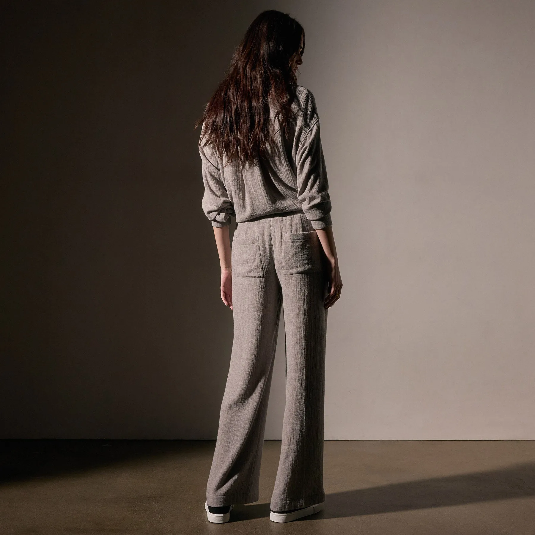 Pleated Wool Blend Pant - Silver Wheat sold by James Perse product image thumbnail 5