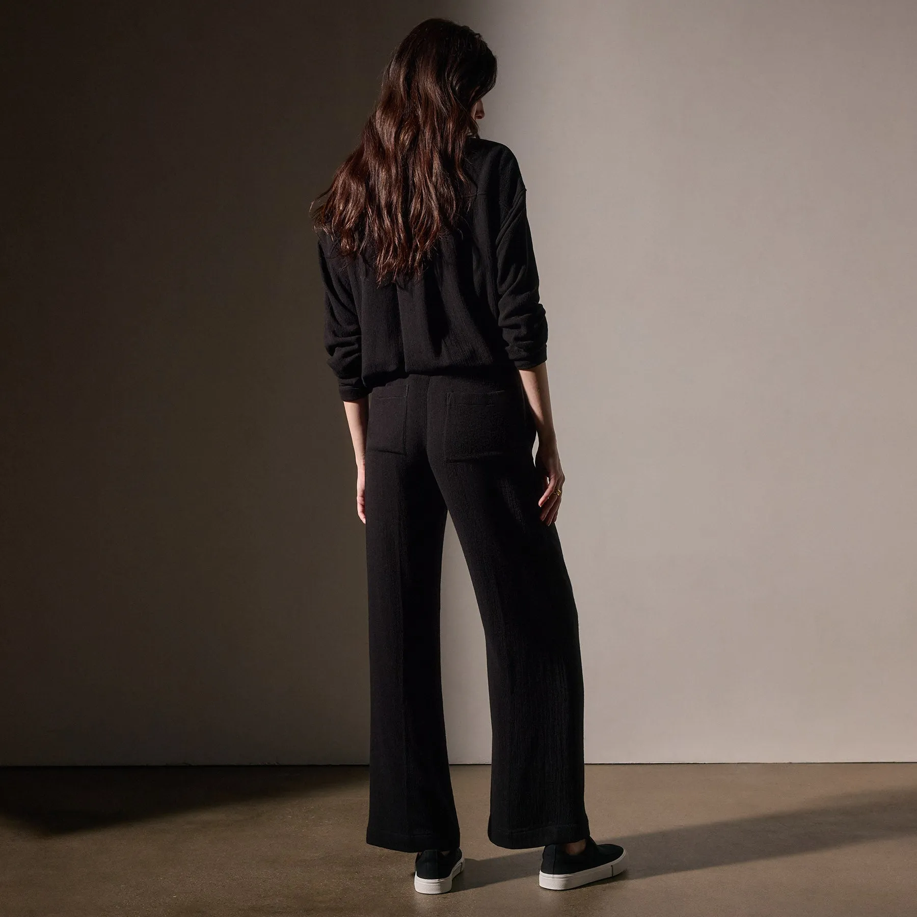 Pleated Wool Blend Pant - Black sold by James Perse product image thumbnail 4