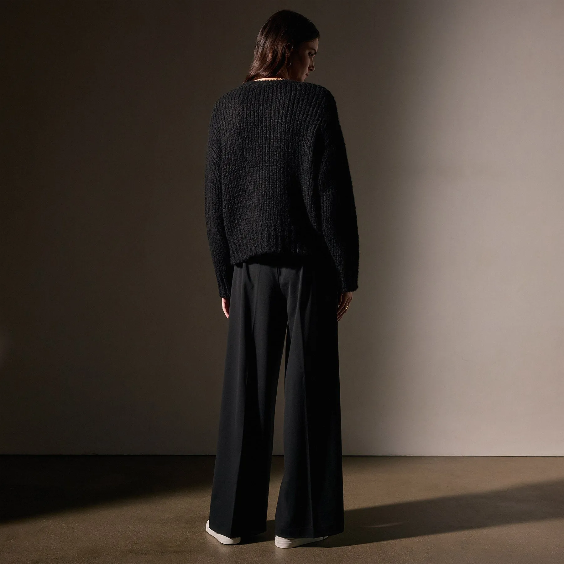 Cashmere Blend Knit Crew - Black sold by James Perse product image thumbnail 4