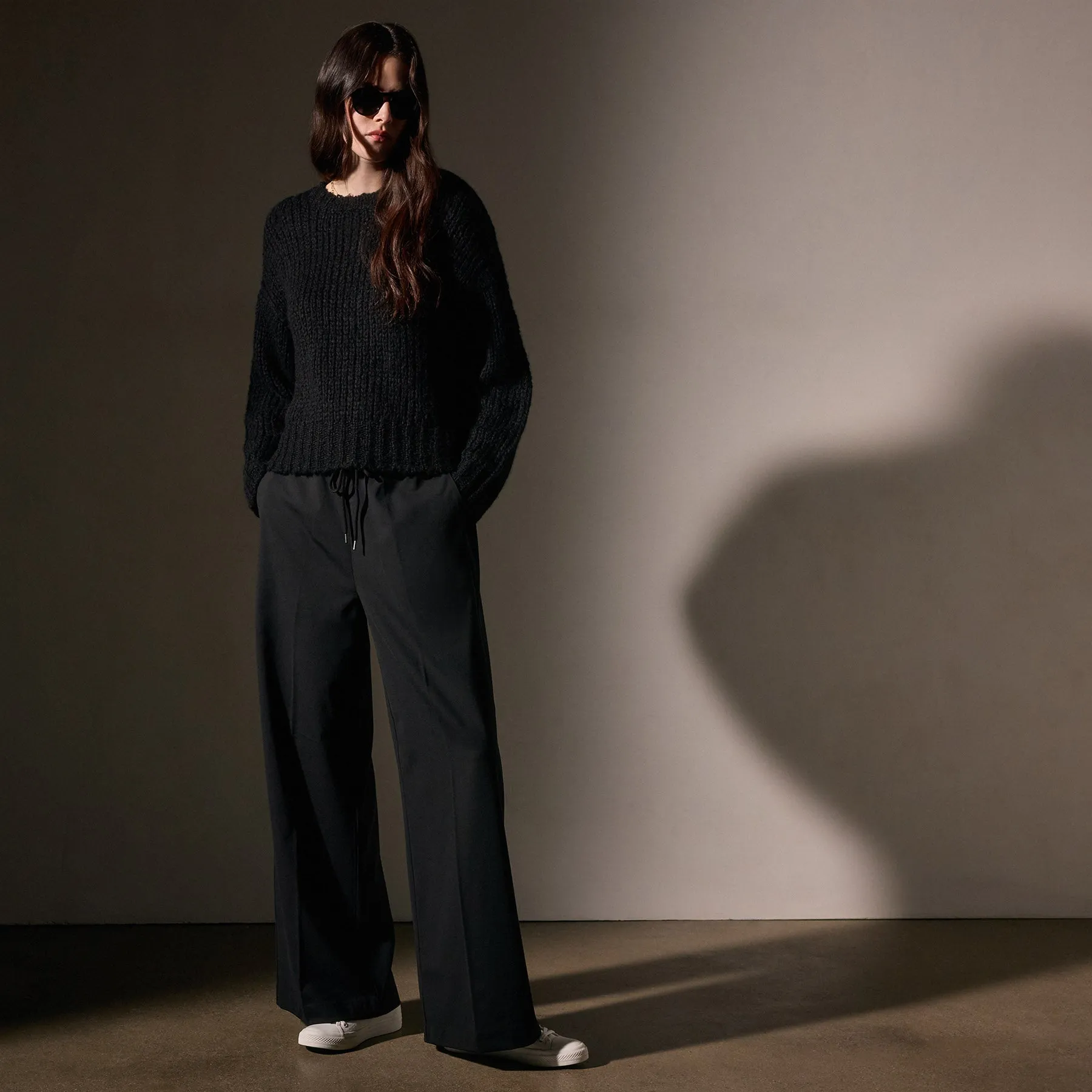 Cashmere Blend Knit Crew - Black sold by James Perse product image thumbnail 3