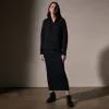 Cashmere Blend Half Zip Sweater - Black sold by James Perse