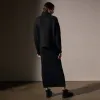 Cashmere Blend Half Zip Sweater - Black sold by James Perse