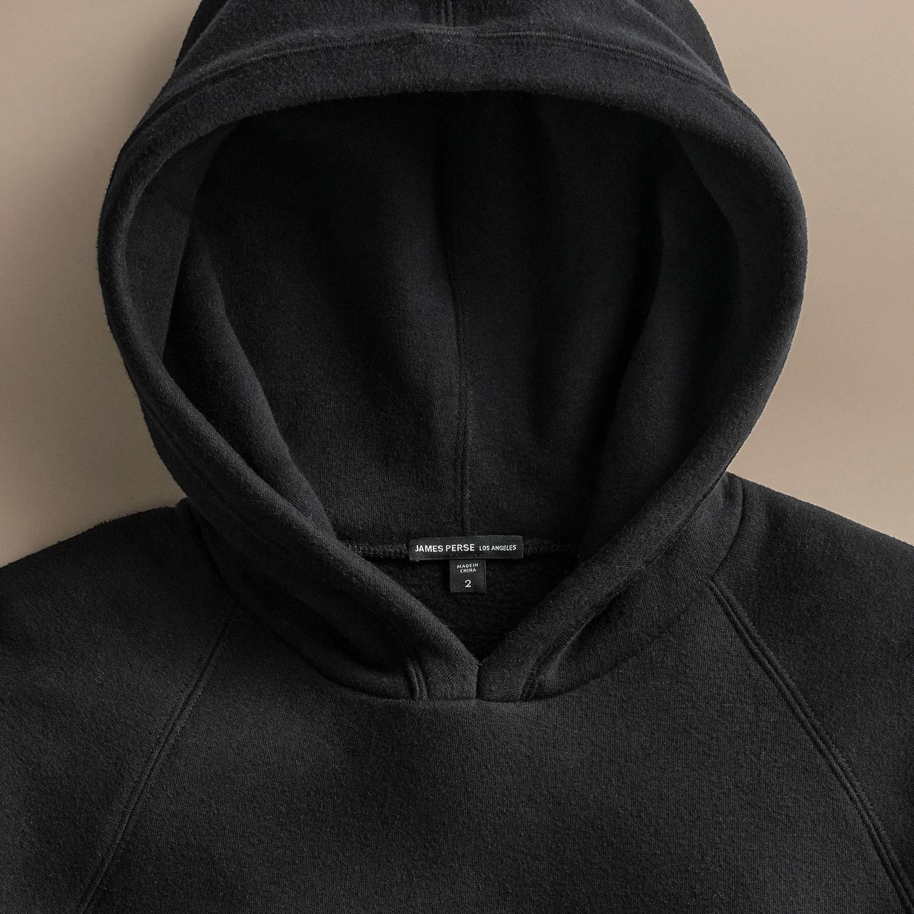 Cozy Hooded Sweatshirt - Black sold by James Perse product image thumbnail 2