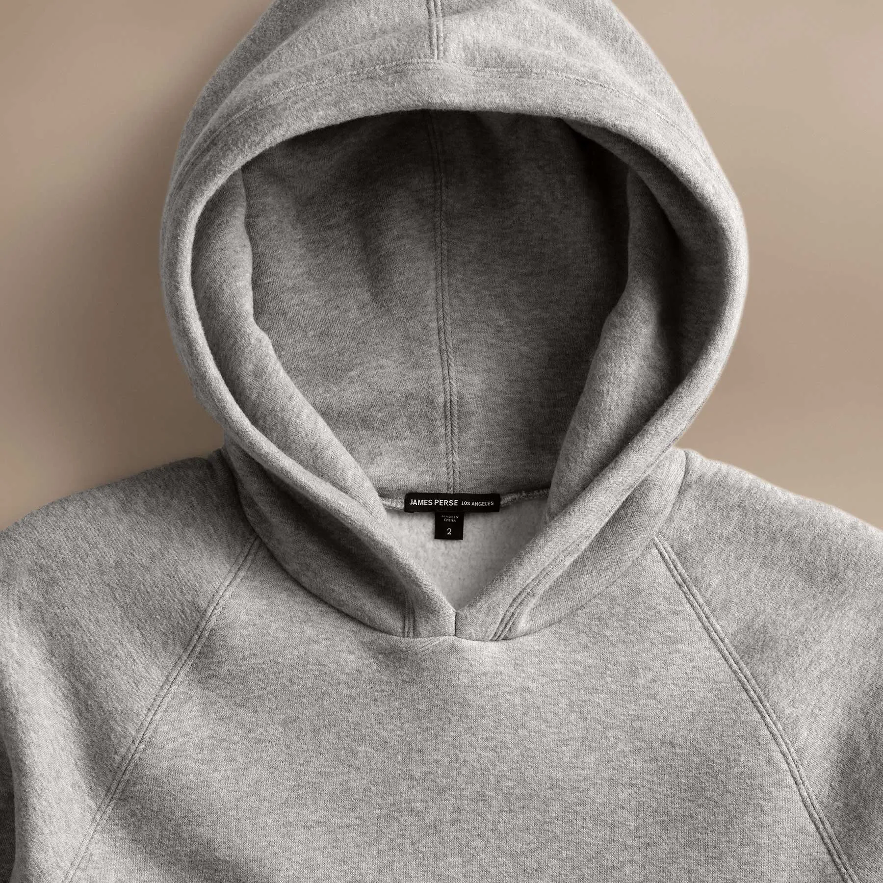 Cozy Hooded Sweatshirt - Heather Grey sold by James Perse product image thumbnail 2