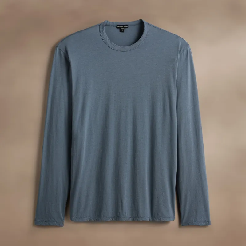 Luxe Lotus Jersey Crew - Cascade sold by James Perse