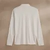 Heavy Luxe Jersey Long Sleeve Polo - White sold by James Perse