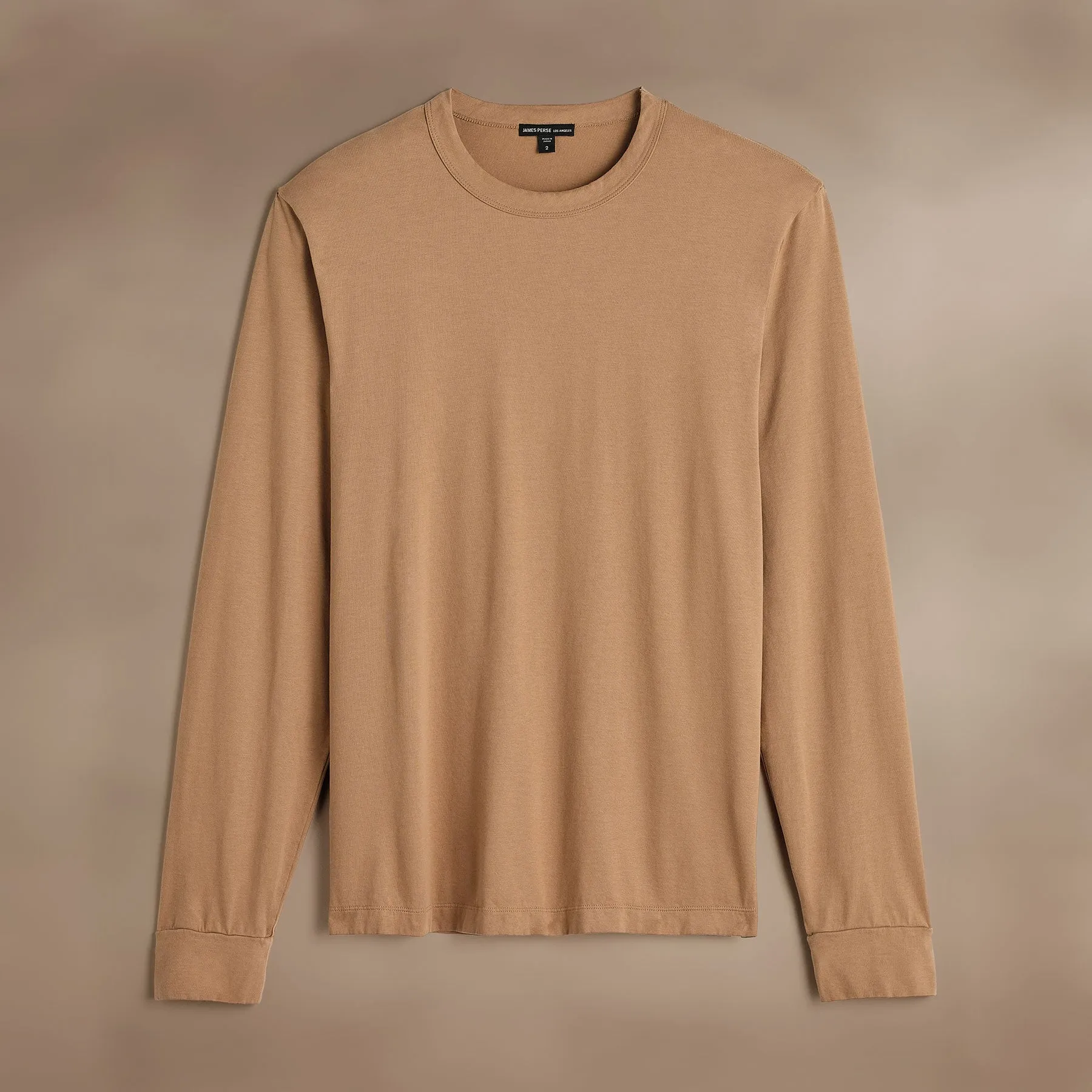 Heavy Luxe Jersey Long Sleeve - Camel sold by James Perse