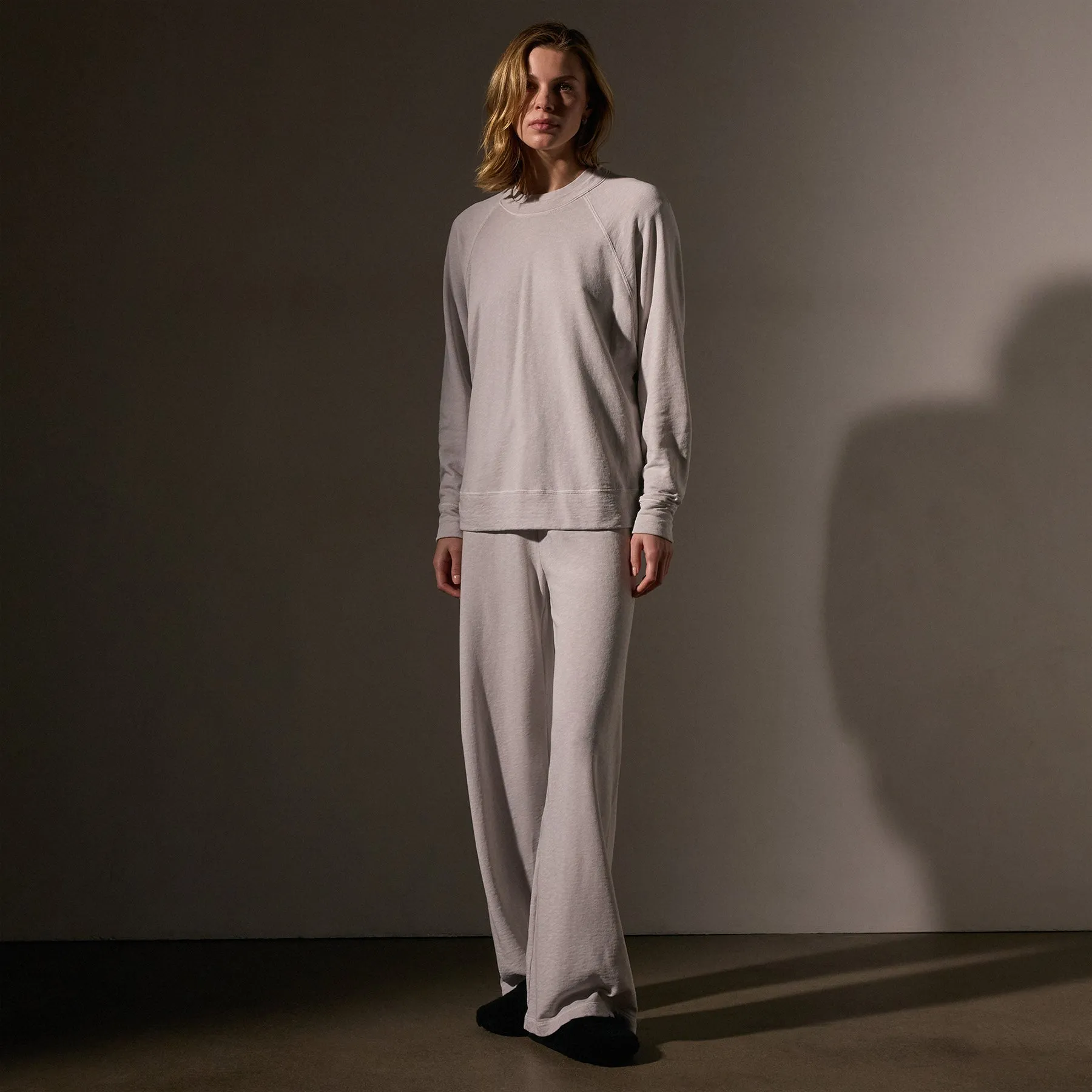 Vintage French Terry Relaxed Sweatshirt - Light Mist Pigment sold by James Perse product image thumbnail 3