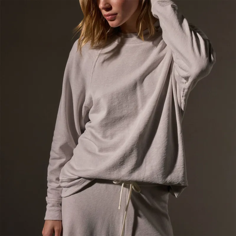 Vintage French Terry Relaxed Sweatshirt - Light Mist Pigment sold by James Perse