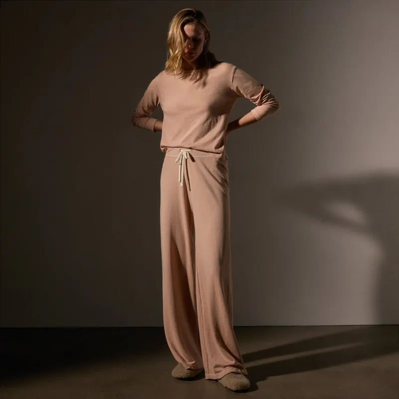 Wide Leg Sweatpant - Rose Nude Pigment sold by James Perse