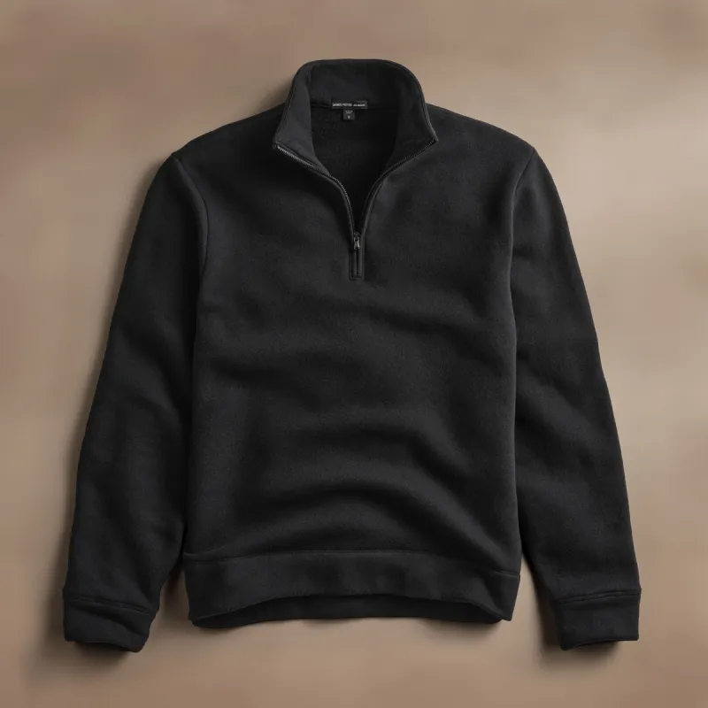 Cozy Half Zip - Black sold by James Perse