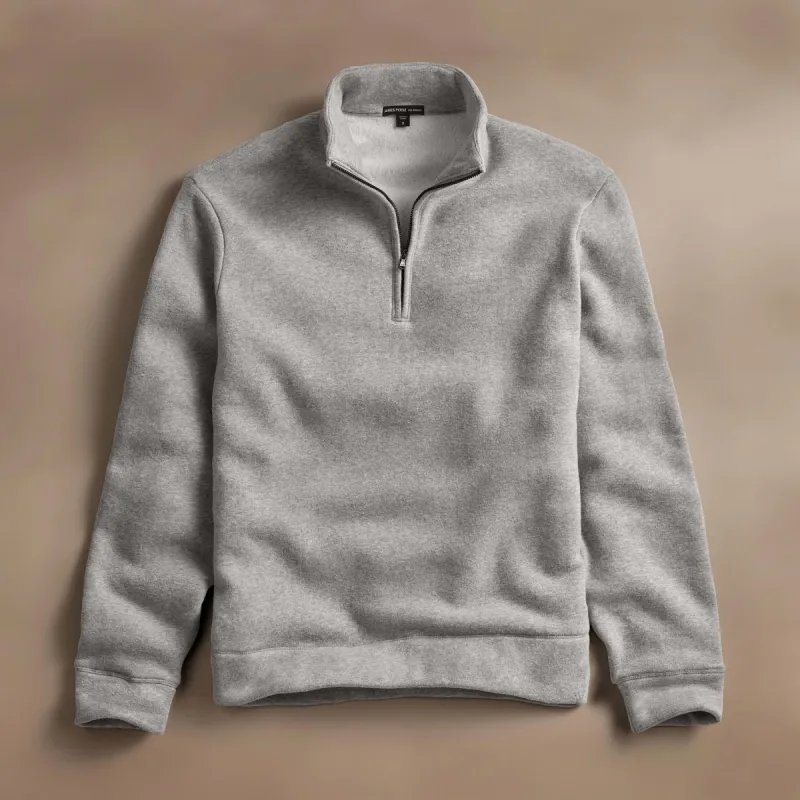 Cozy Half Zip - Heather Grey sold by James Perse