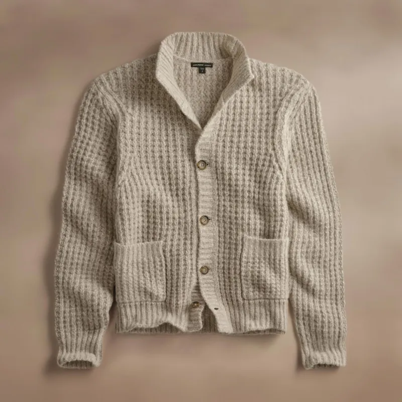 Cashmere Knit Waffle Cardigan - Hazel sold by James Perse