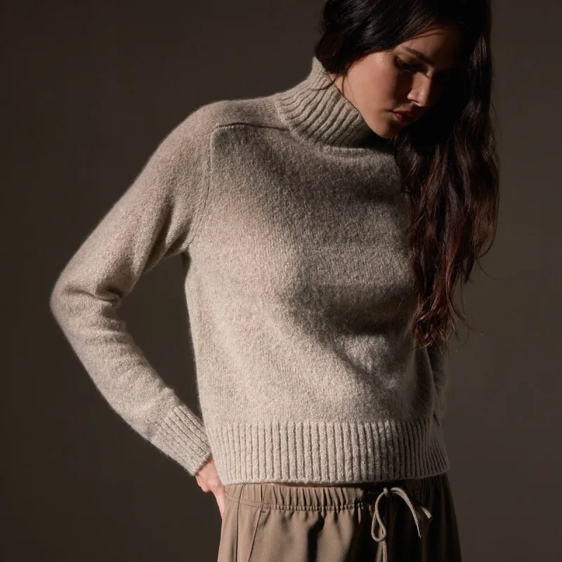 Cashmere Funnel Neck Sweater - Hazel sold by James Perse