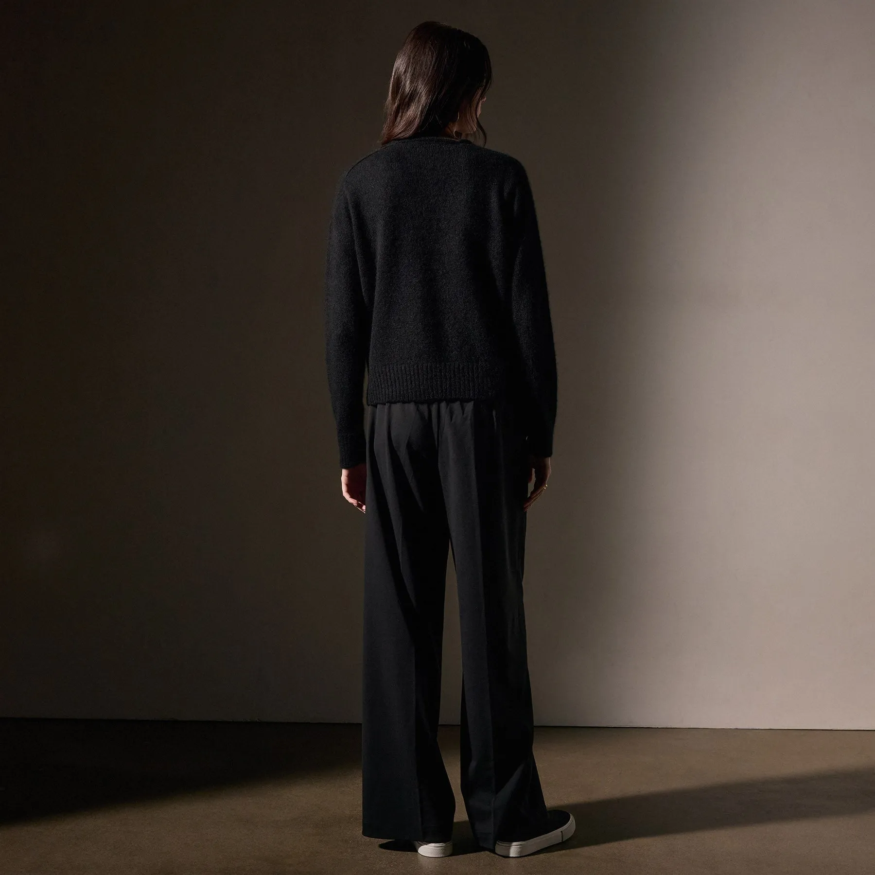 Cashmere Soft V Sweater - True Black sold by James Perse product image thumbnail 4