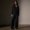 Cashmere Soft V Sweater - True Black sold by James Perse
