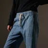 Wide Leg Pull On Denim Pant - Mid Bleach Wash sold by James Perse