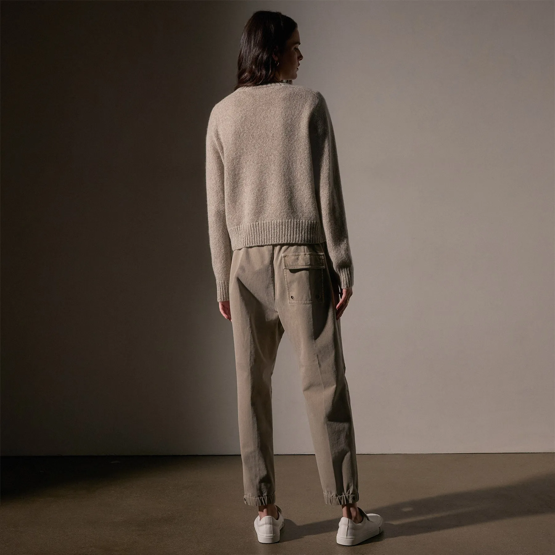 Cashmere Saddle Shoulder Crew Neck - Hazel sold by James Perse product image thumbnail 4