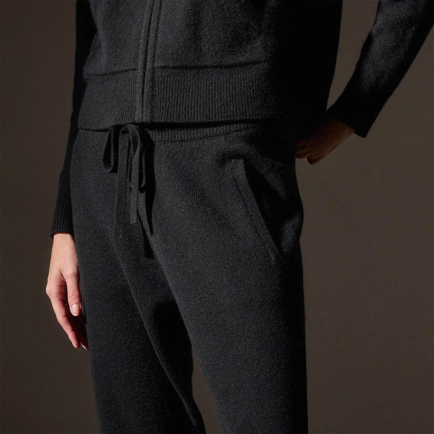 Cashmere Track Pant - Black sold by James Perse product image thumbnail 2