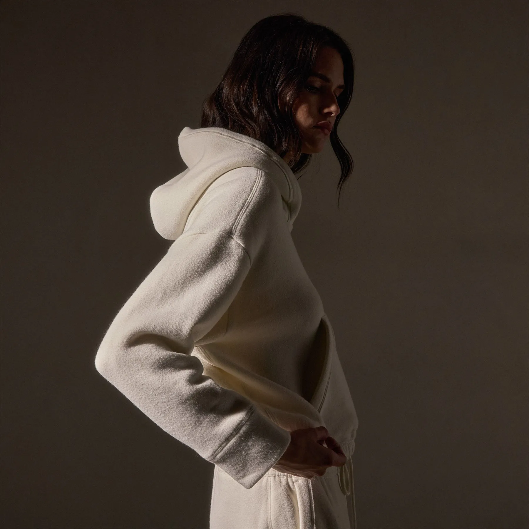 Oversized Hooded Sweat Top - Ivory sold by James Perse product image thumbnail 4