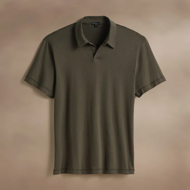 Brushed Lotus Polo - Army Green sold by James Perse