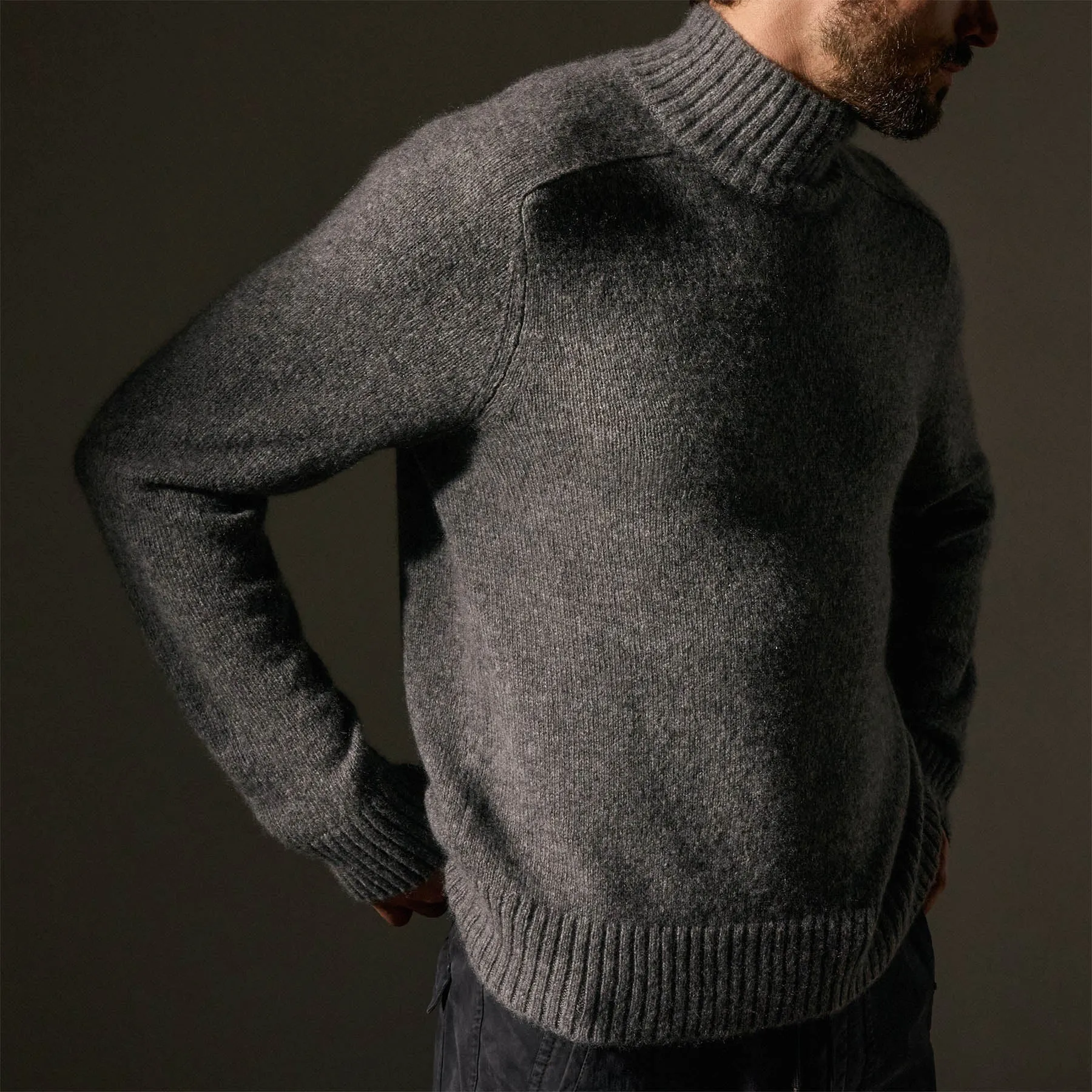 Cashmere Funnel Neck Sweater - Thunder sold by James Perse product image thumbnail 2