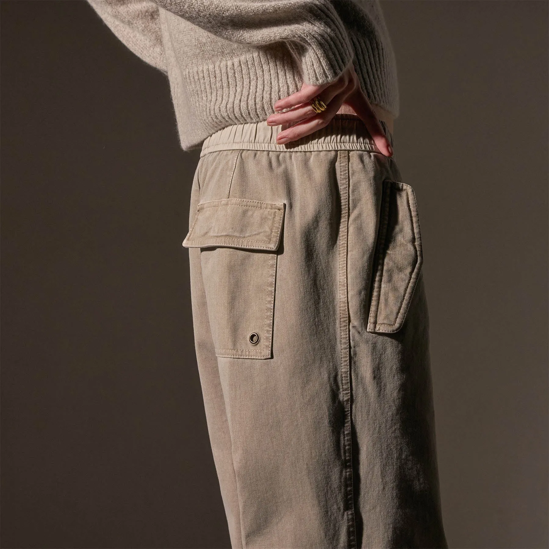 Cotton Terry Flight Pant - Light Tan Pigment sold by James Perse product image thumbnail 3