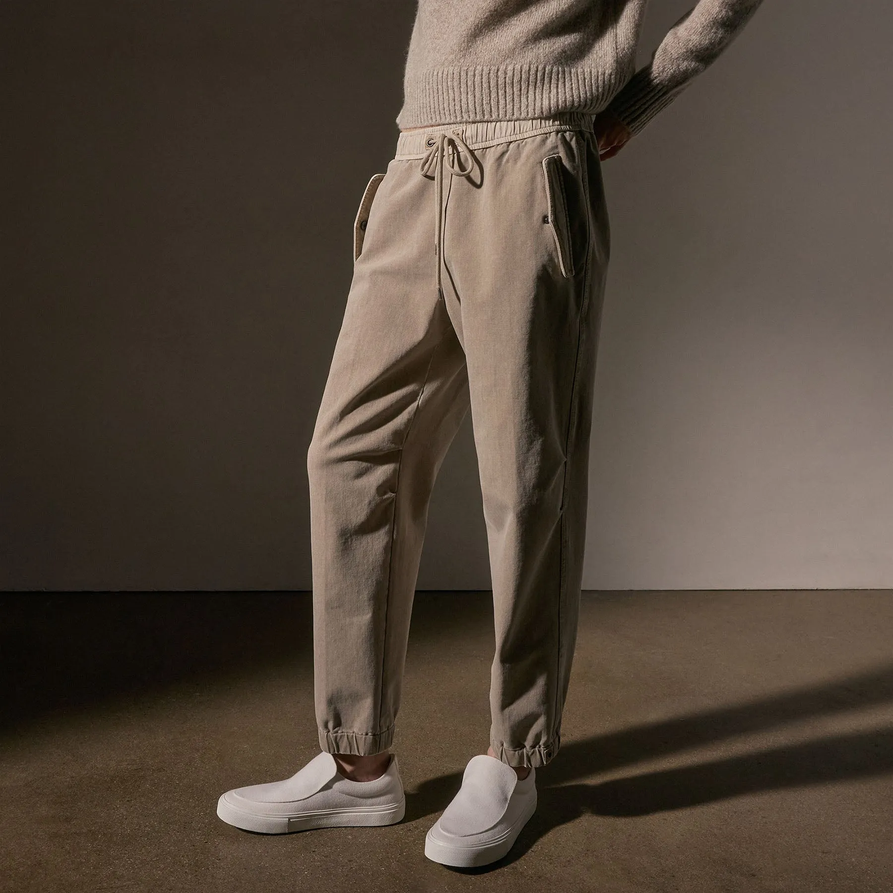 Cotton Terry Flight Pant - Light Tan Pigment sold by James Perse product image thumbnail 2